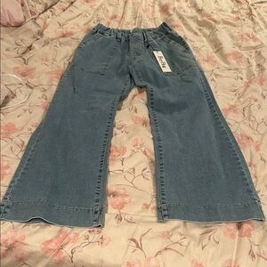 BEVY FLOG NWT Pull On Light Blue Denim Pants Soft, Stretchy Size 24